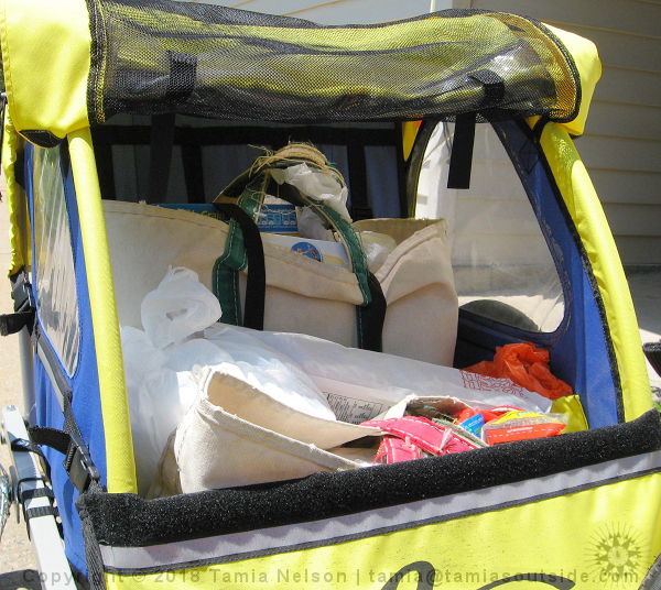 Kiddie Trailer Loaded With Canvas Sacks - (c) Tamia Nelson - Verloren Hoop - Tamiasoutside.com